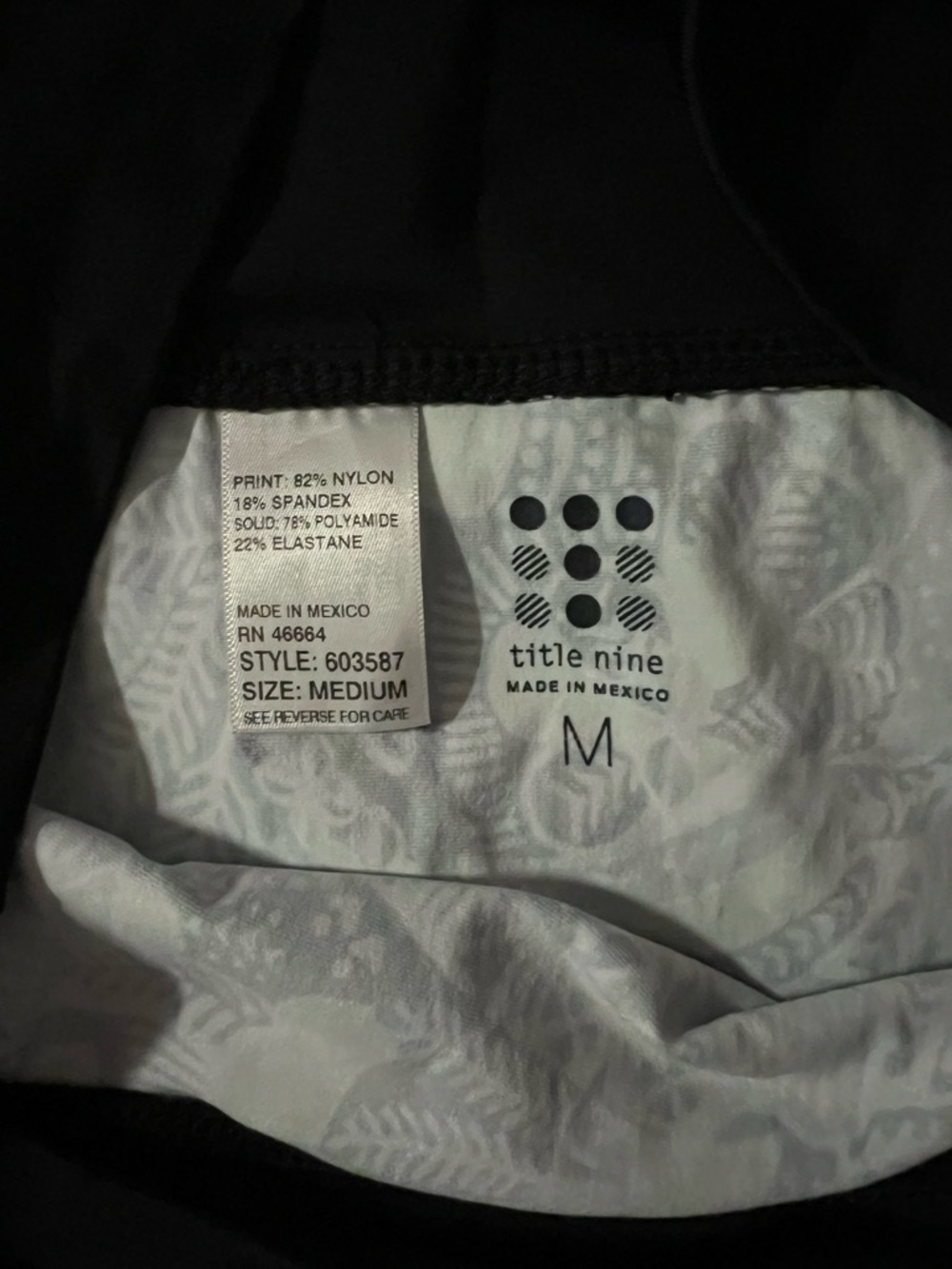 Title Nine Aquamini Swim Skirt Medium Chartreuse Paisley UPF 50 SurFlex - Picture 4 of 4